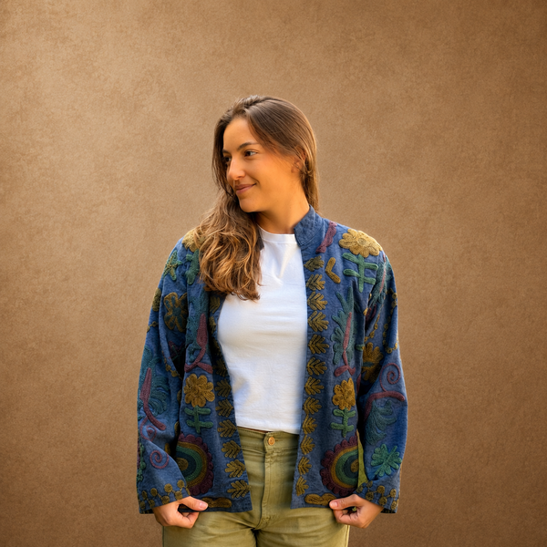 Jaqueta Indiana Bordada Cotton P