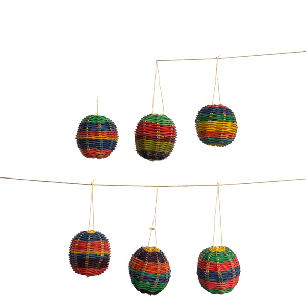 Conjunto de 6 Bolas de Natal Amazônicas