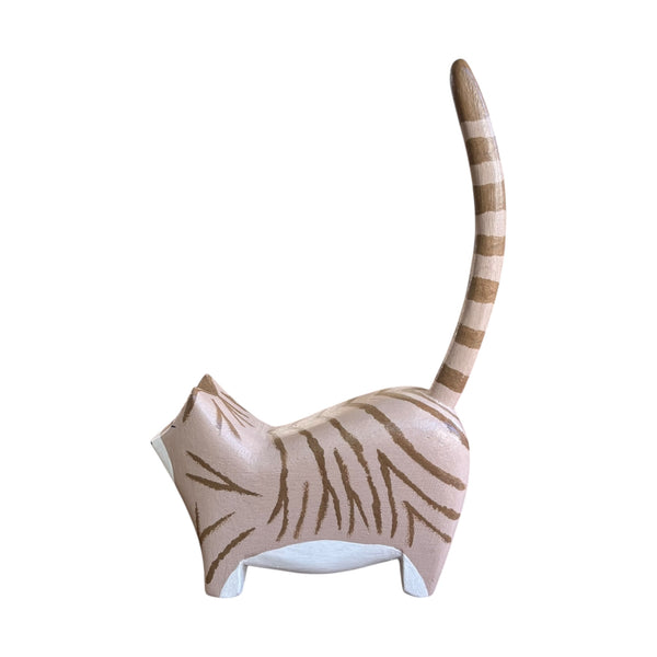 Porta Anel de Madeira - Gato