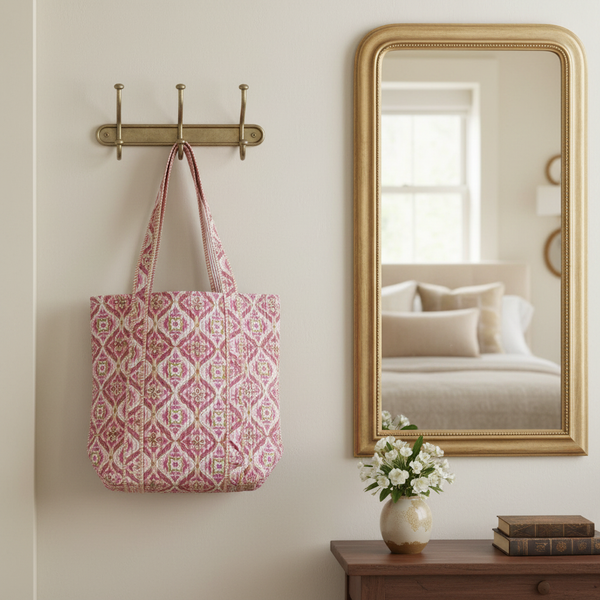 Bolsa Indiana Kantha Quilt - Dupla Face