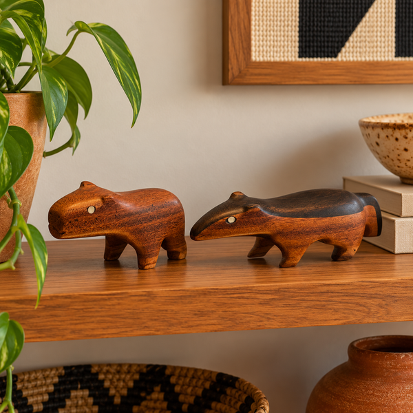 Mini Capivara de Madeira - Mehinako