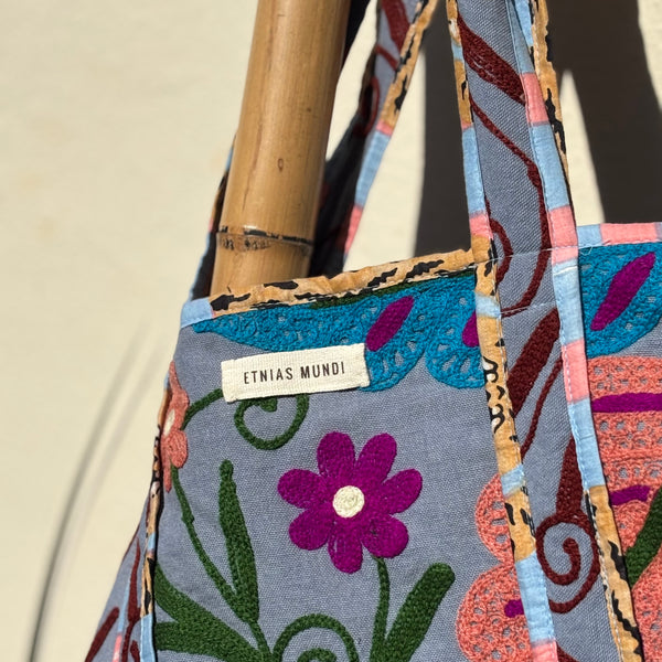 Bolsa Indiana Suzani - Dupla Face