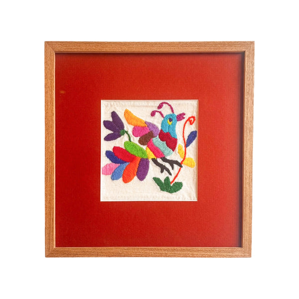 Quadro Tecido Bordado Otomí - México