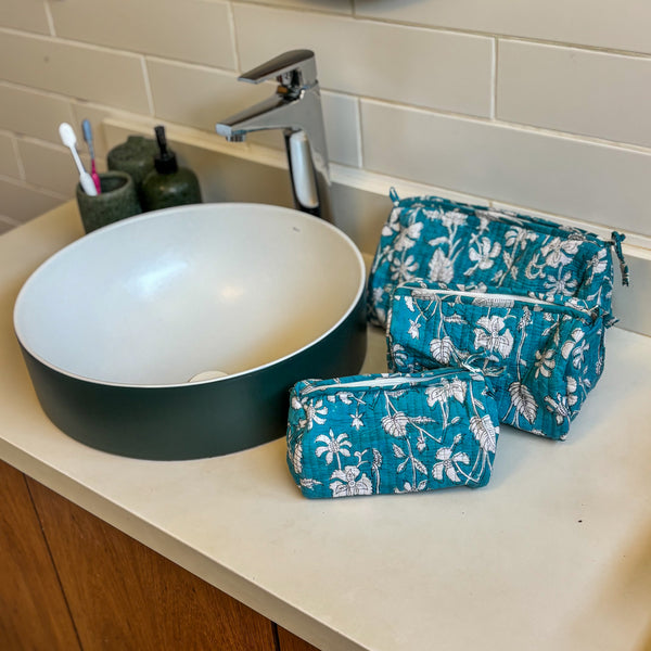 Nécessaire Indiana Kantha Quilt  - Kit com 3