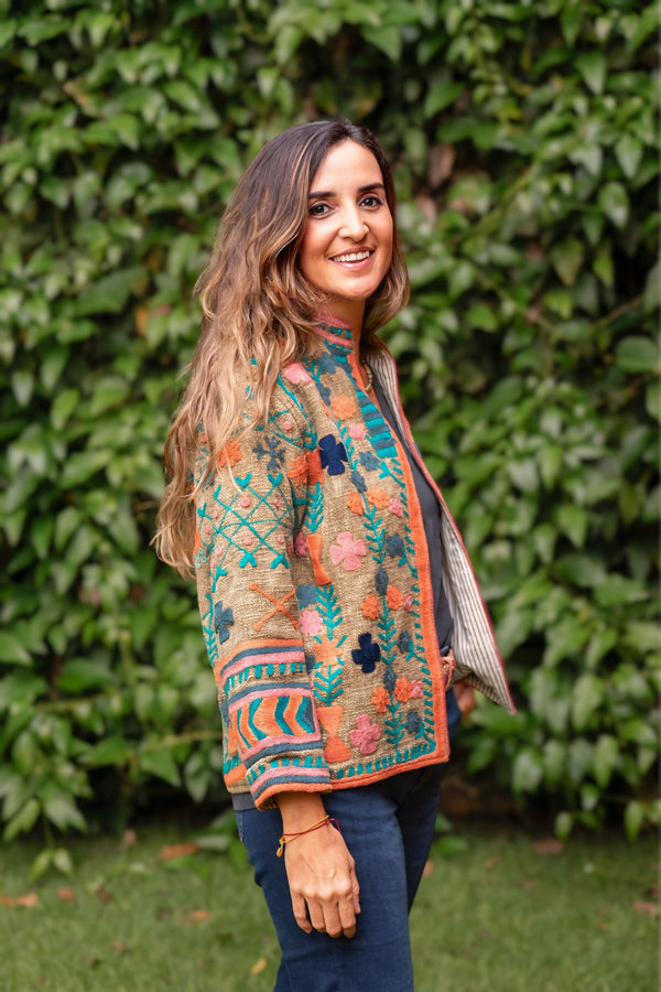 Jaqueta Indiana Bordada Cotton M