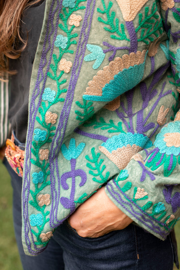 Jaqueta Indiana Bordada Cotton M