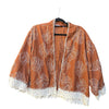 Kimono Curto Folhas -  Tamanho Único