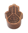 Caixinha Hamsa de Madeira