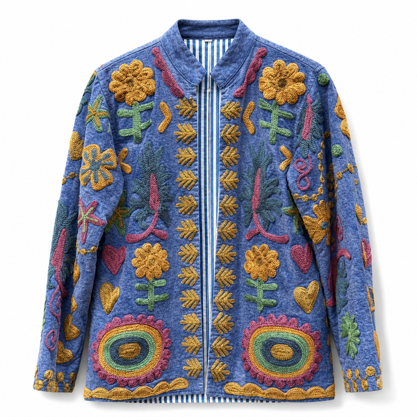 Jaqueta Indiana Bordada Cotton P
