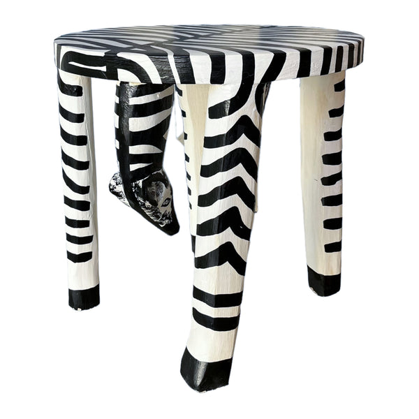 Banco Decorativo de Madeira Zebra G
