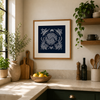 Pintura Batik Chinesa com Moldura