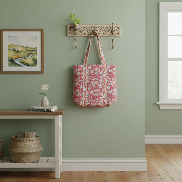 Bolsa Indiana Kantha Quilt - Dupla Face