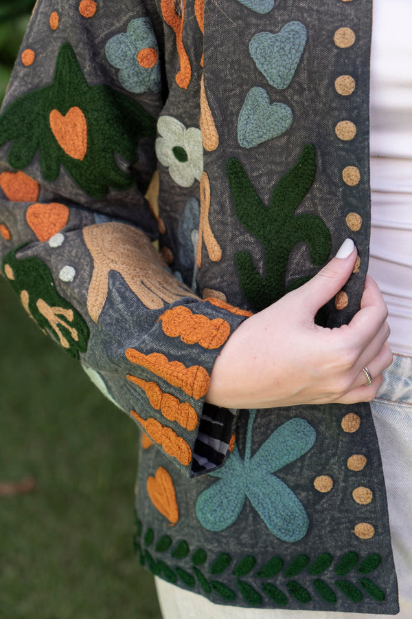 Jaqueta Indiana Bordada Cotton M