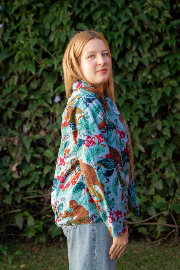 Jaqueta Indiana Velvet Estampada