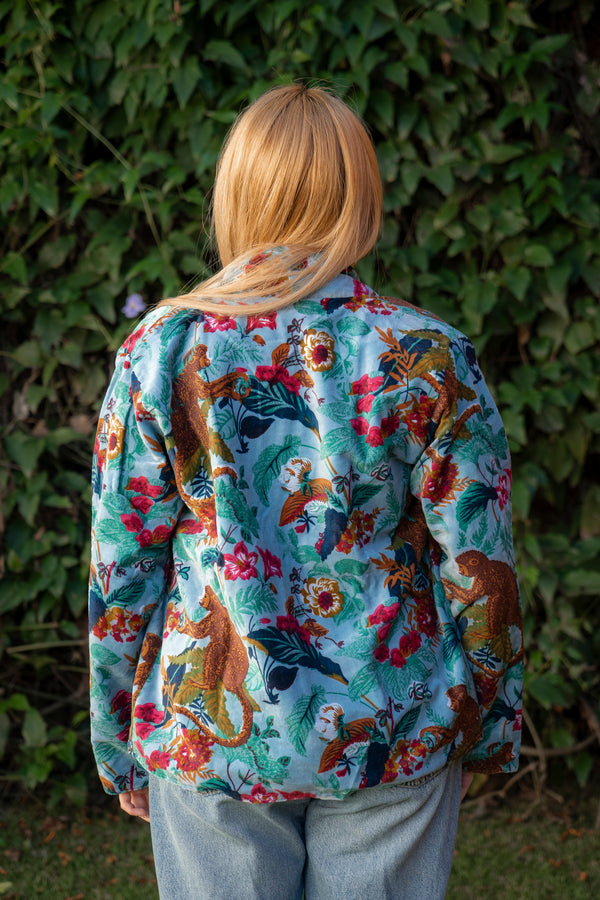 Jaqueta Indiana Velvet Estampada