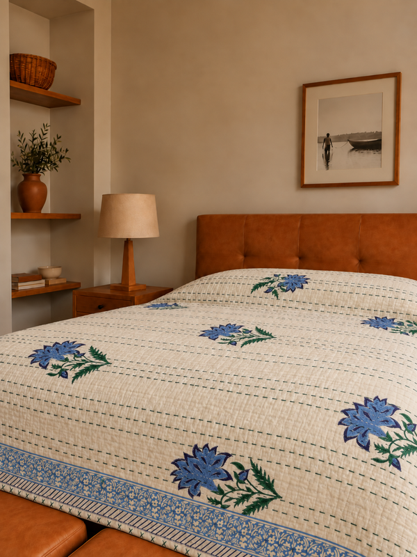 Colcha de Cama Fina Decorativa Indiana