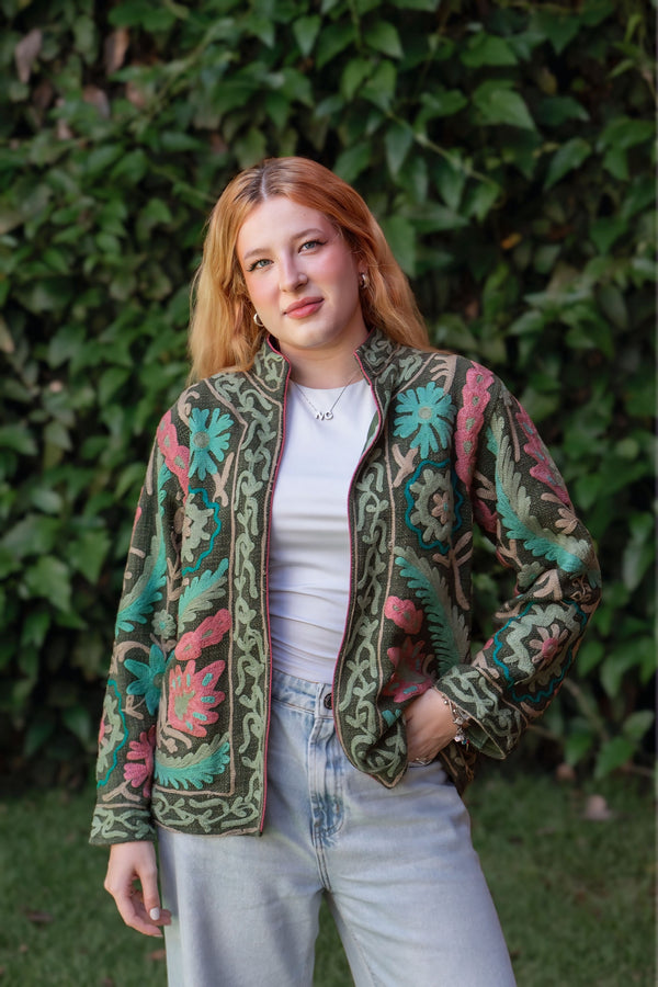 Jaqueta Indiana Bordada Cotton P/M