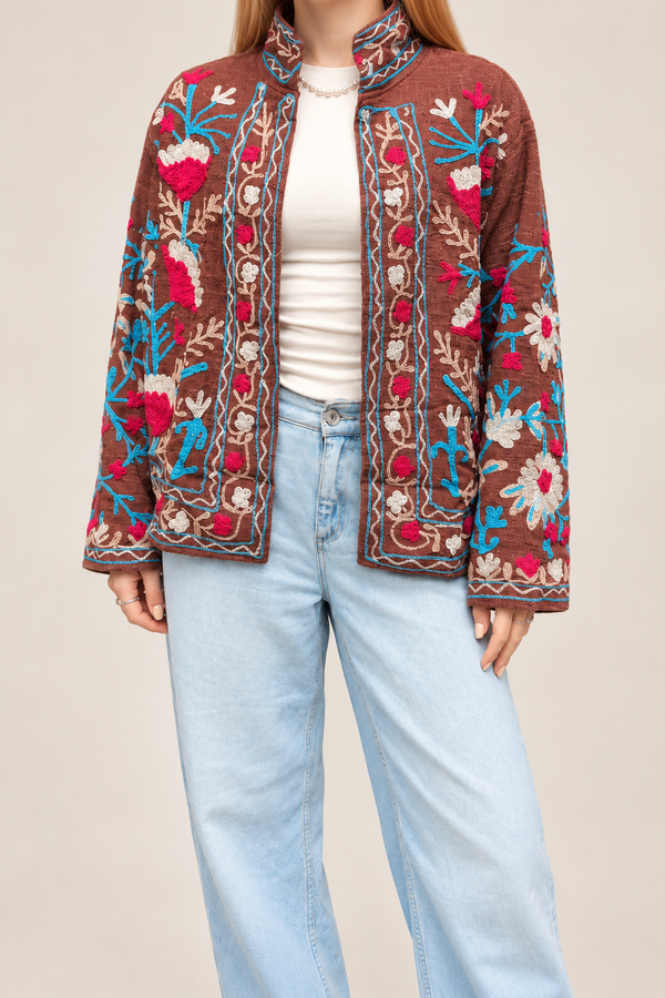 Jaqueta Indiana Bordada Cotton M/G