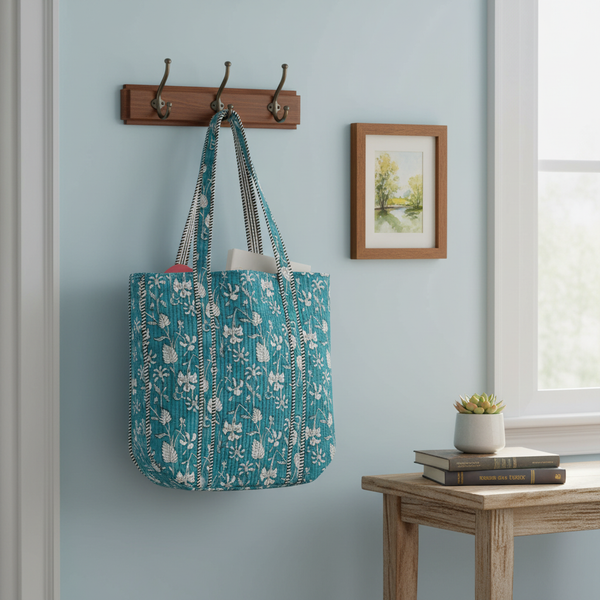 Bolsa Indiana Kantha Quilt - Dupla Face