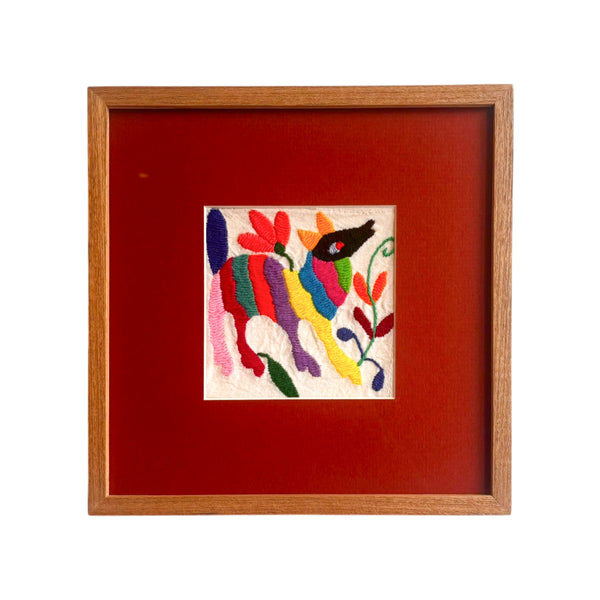 Quadro Tecido Bordado Otomí - México