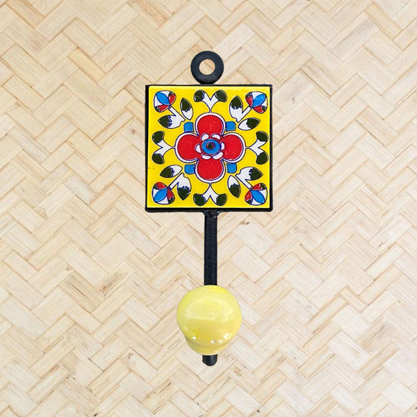 Gancho Decorativo Cerâmica Azul de Jaipur