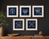 Pintura Batik Chinesa com Moldura