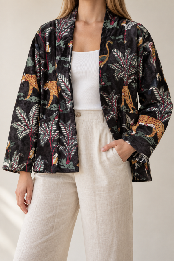 Jaqueta Indiana Velvet Estampada M