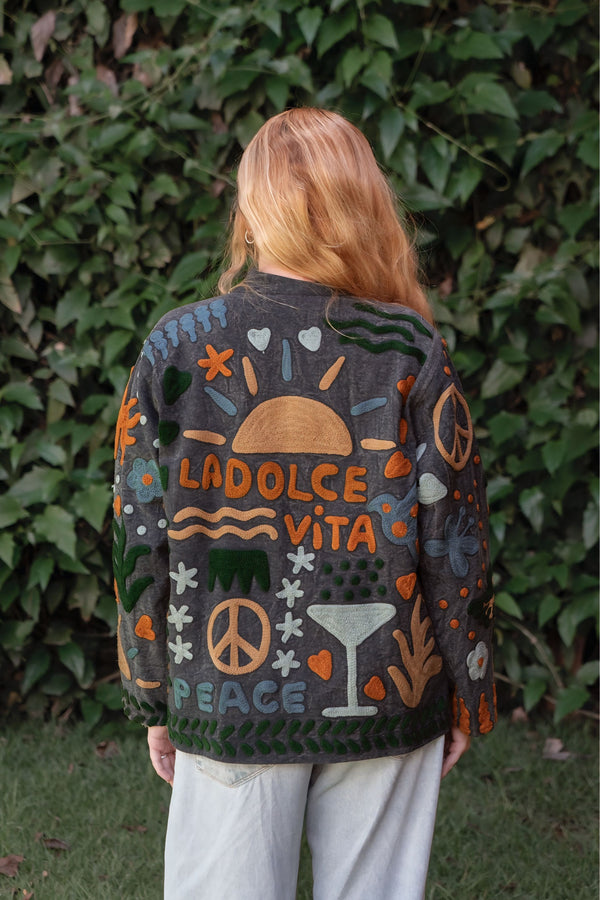 Jaqueta Indiana Bordada Cotton M