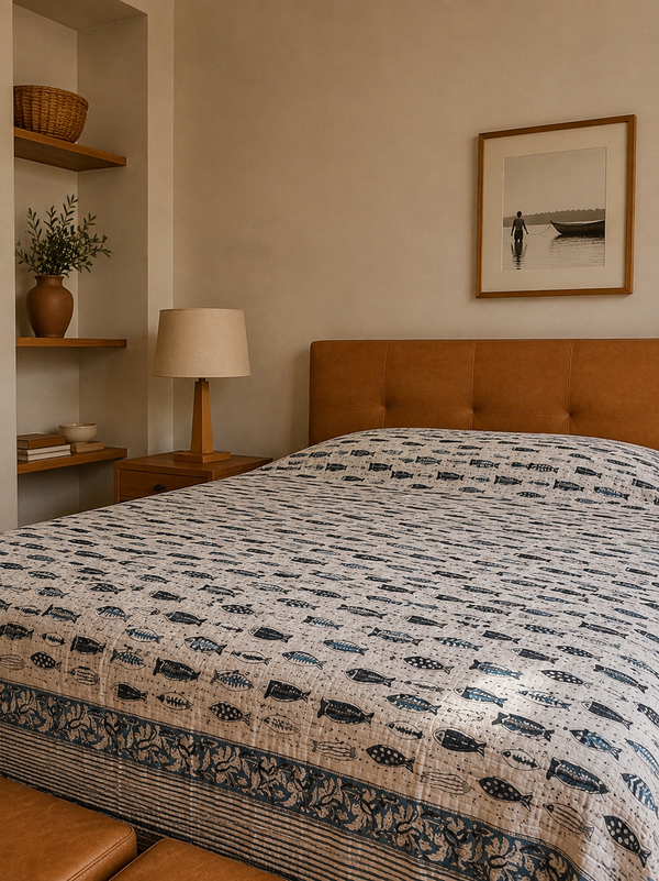 Colcha de Cama Fina Decorativa Indiana