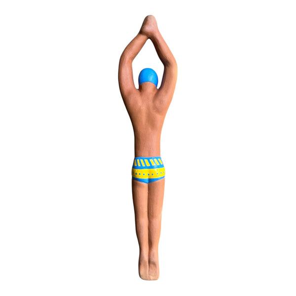 Nadador de Cerâmica - Artesão Leno