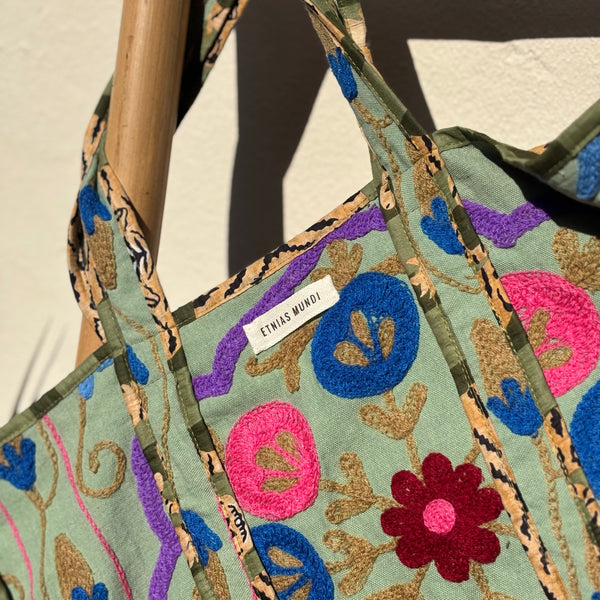 Bolsa Indiana Suzani - Dupla Face