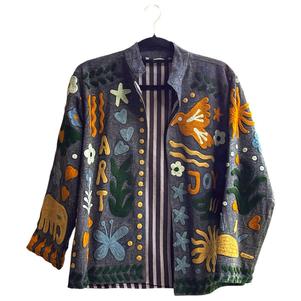 Jaqueta Indiana Bordada Cotton M