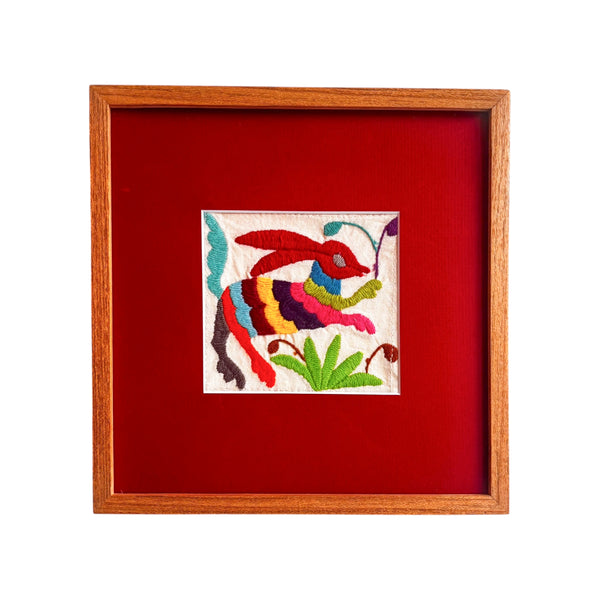 Quadro Tecido Bordado Otomí - México