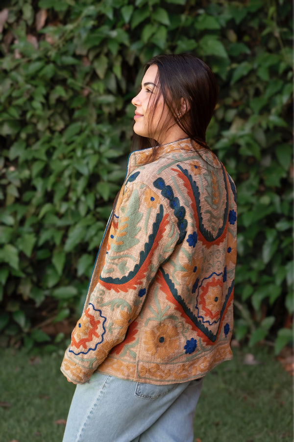 Jaqueta Indiana Bordada Cotton P/M