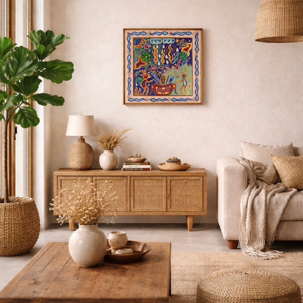 Quadro Huichol – Hikuri e Nierik