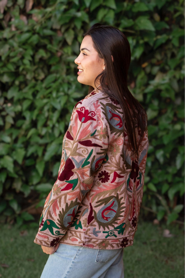 Jaqueta Indiana Bordada Cotton P/M