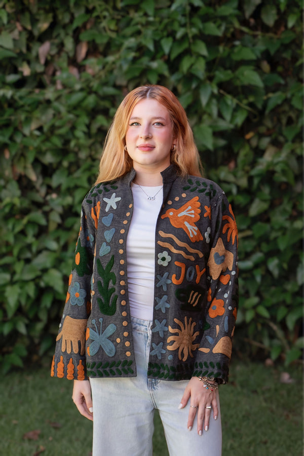 Jaqueta Indiana Bordada Cotton M