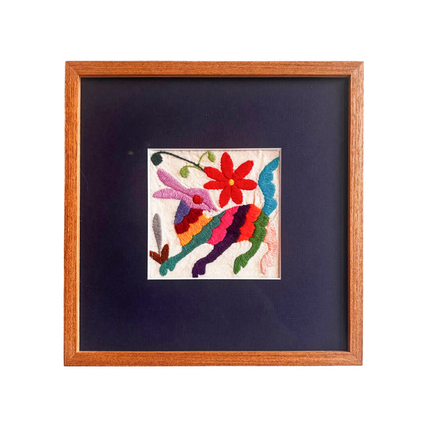 Quadro Tecido Bordado Otomí - México