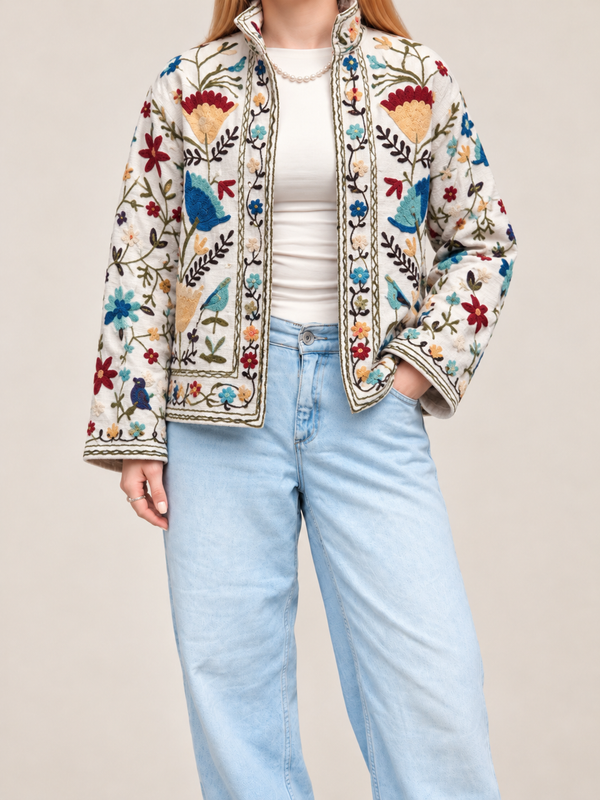 Jaqueta Indiana Bordada Cotton P/M
