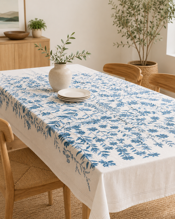 Toalha de mesa indiana bordada