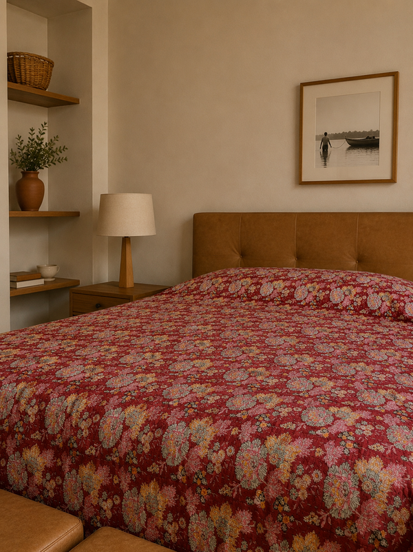 Colcha de Cama Fina Decorativa Indiana