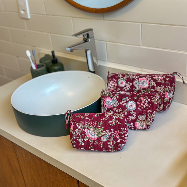 Nécessaire Indiana Kantha Quilt  - Kit com 3