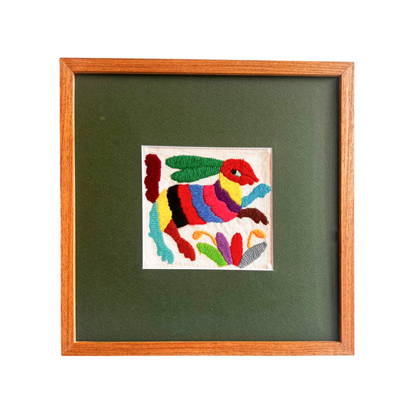 Quadro Tecido Bordado Otomí - México