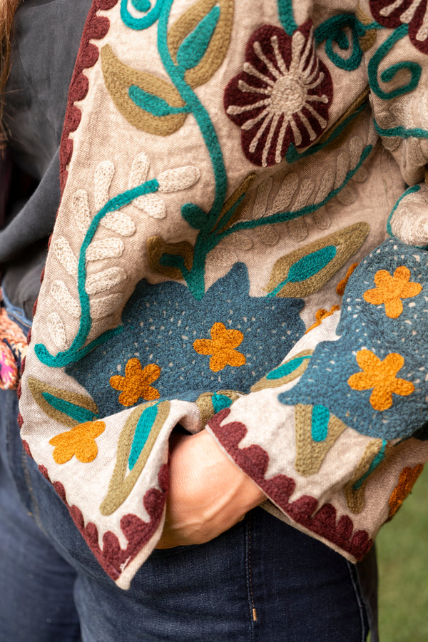 Jaqueta Indiana Bordada Cotton M