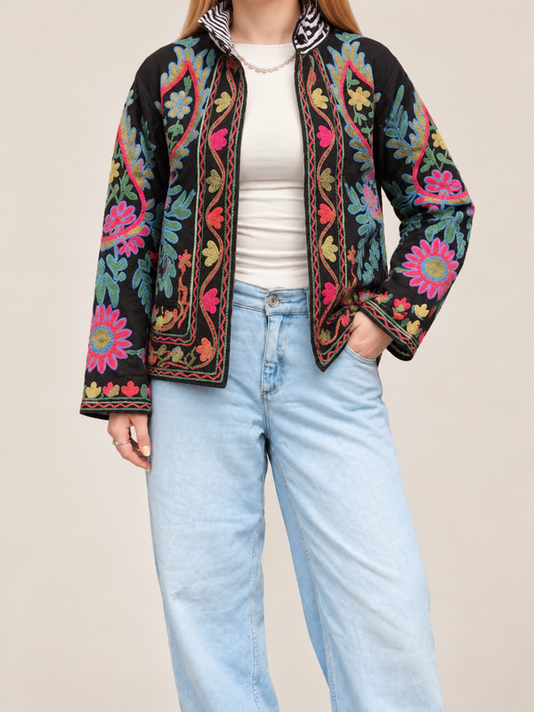 Jaqueta Indiana Bordada Cotton P/M