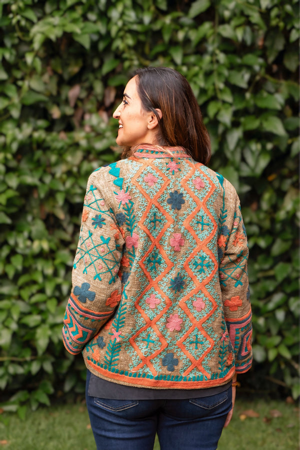 Jaqueta Indiana Bordada Cotton M