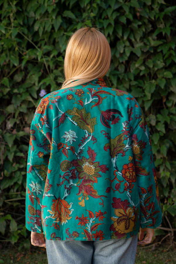 Jaqueta Indiana Velvet Estampada