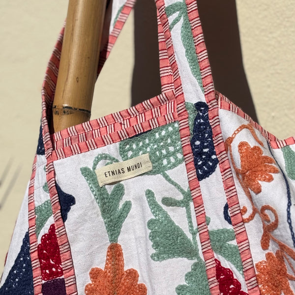 Bolsa Indiana Suzani - Dupla Face