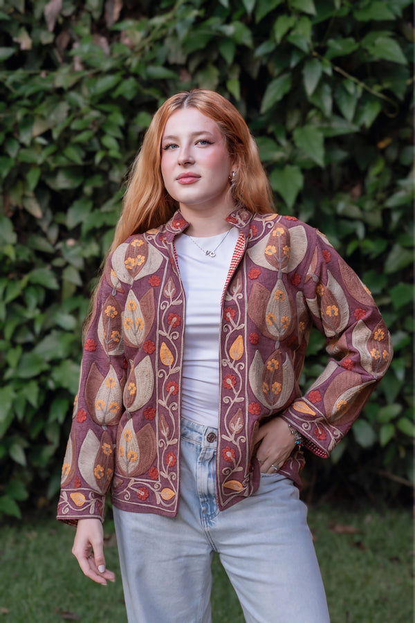 Jaqueta Indiana Bordada Cotton P/M