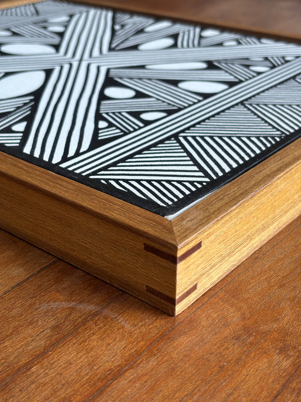 Pintura Indígena Waxamani Mehinako Xingu com Moldura